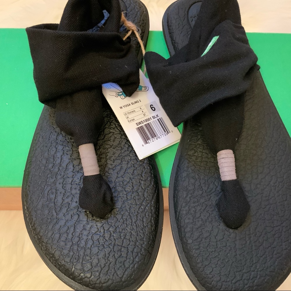 Sanuk Yoga Sling 2 Sandals - NWT - Size 6 - Black - Picture 4 of 12